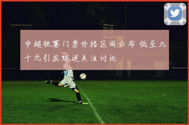 中超联赛门票价格区间公布 低至几十元引发球迷关注讨论